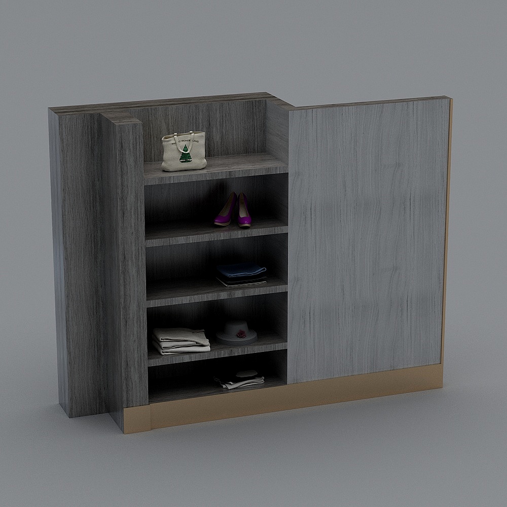 Industrial style clothing store display cabinet