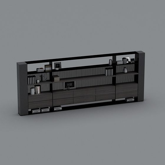 Chic Modern Bookshelf 3D model for Interior Design