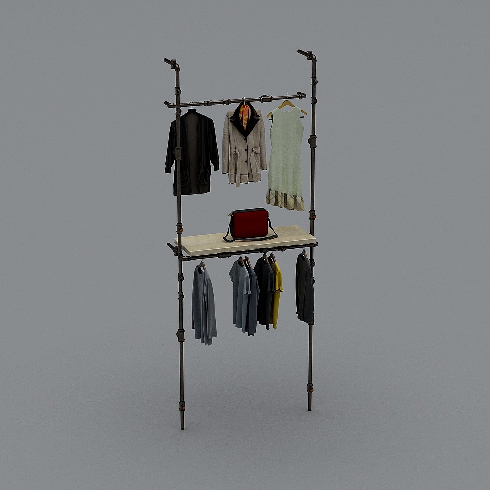 Vintage clothing store-display rack