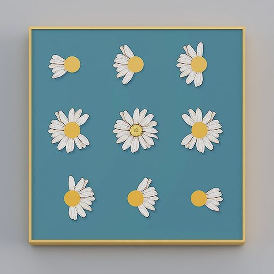 Daisy 3D Model - Low Poly High Detail