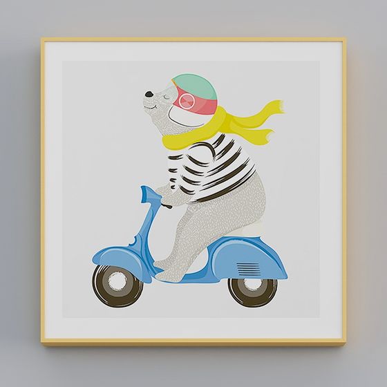 Charming Scooter Seal 3D model