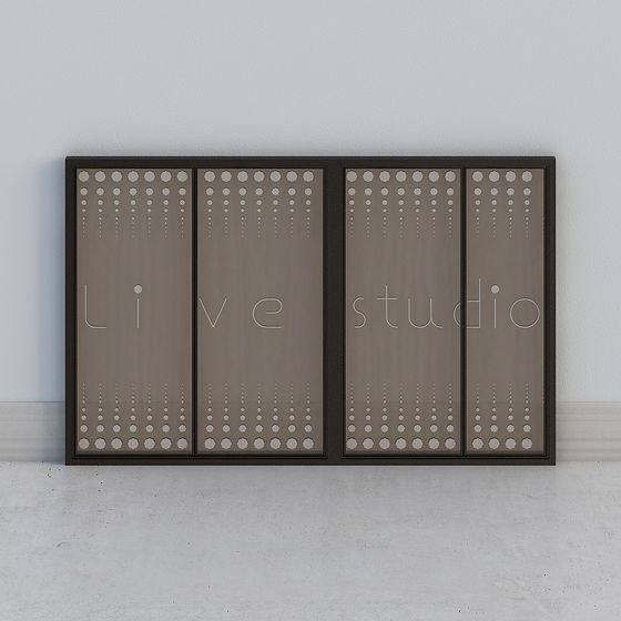 Low Poly Decorative Screen 3D model for Modern Interiors