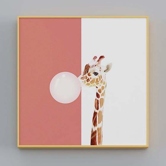 Zebra and Bubbles 3D model