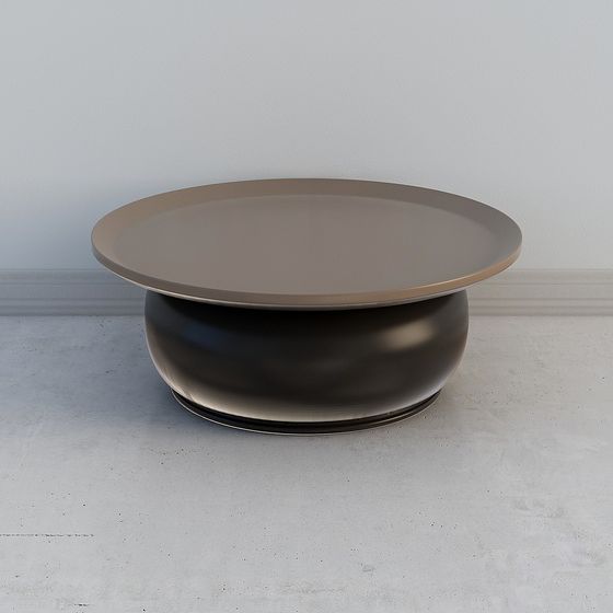 Modern Low-Poly Round Table 3D model