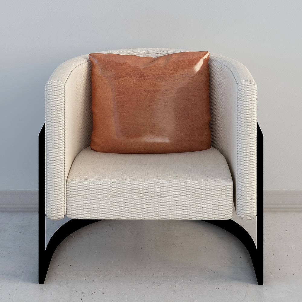 Modern hotel will be living room - single sofa