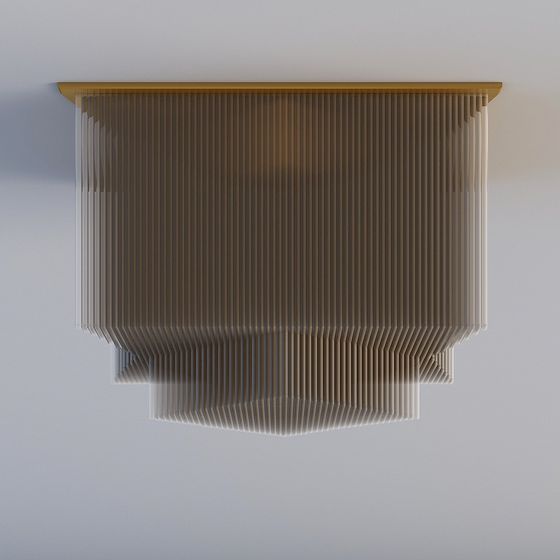 Low Poly Geometric Pendant Light 3D model