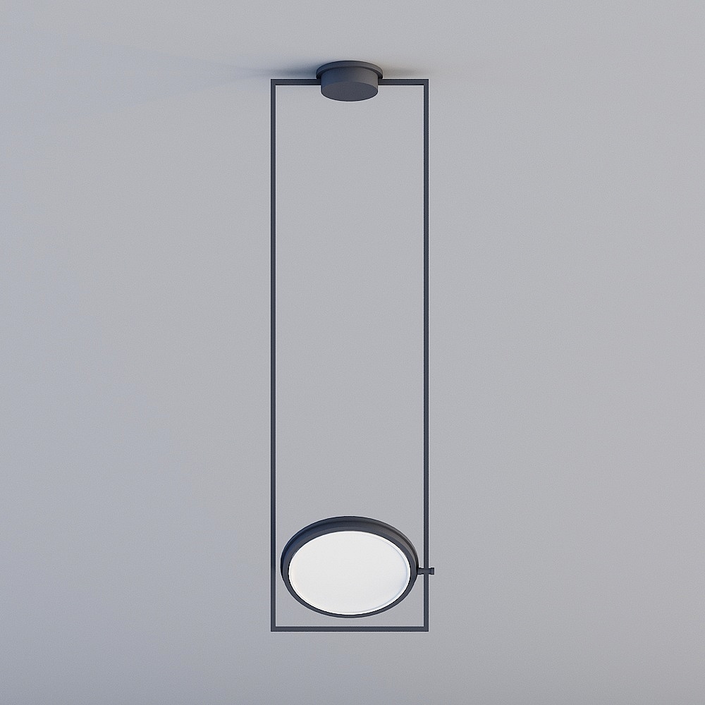 Modern open kitchen - chandelier