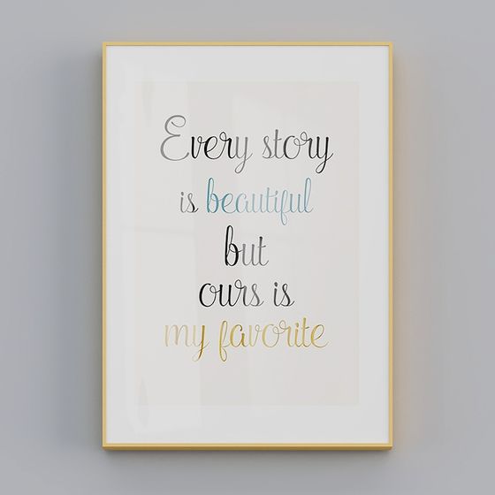 Inspirational Quote Frame 3D model