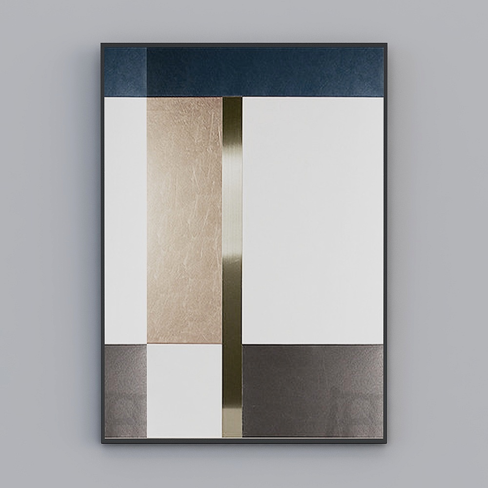 Unique Geometric Mirror 3D model for Modern Design