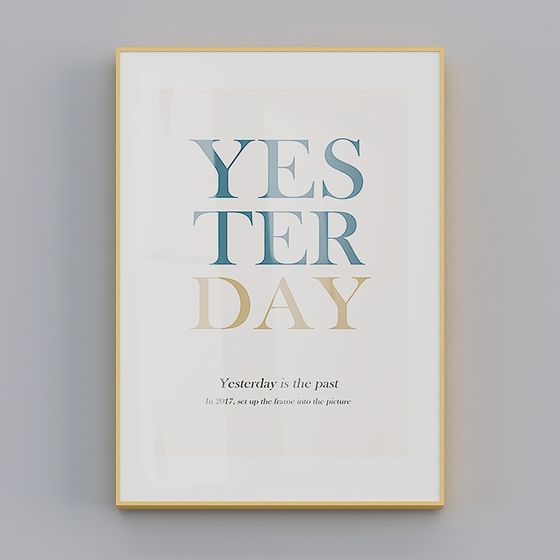 Yesterday Poster 3D model for Modern Decor