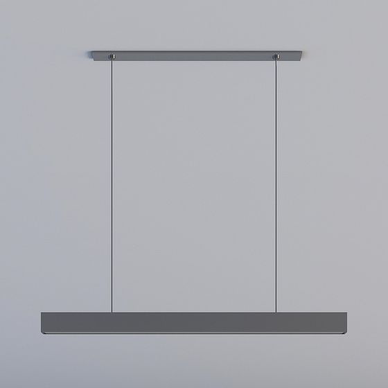 Sleek Low-Poly Hanging Lamp 3D model