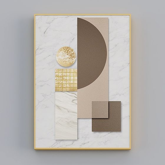 Elegant Low-Poly Geometric Art 3D Model