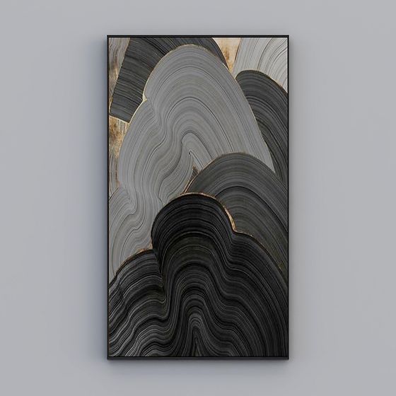 Abstract Wave Painting 3D Model