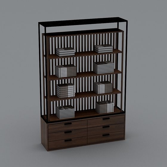 Urban Elegance Bookshelf 3D model for Modern Interiors