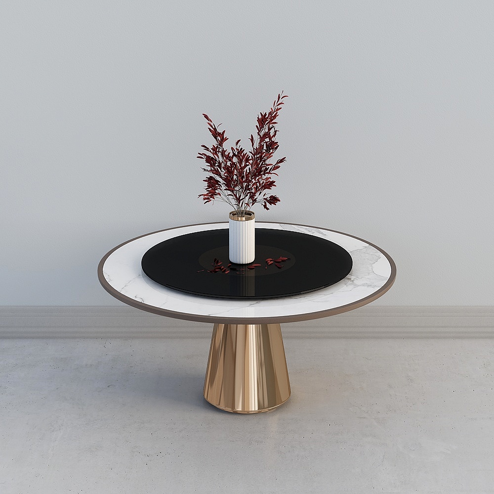 Modern luxury villa living room dining room - dining table