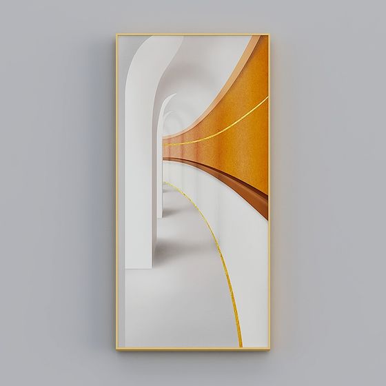 Flowing Path 3D model - Merging Elegance and Modern Aesthetics