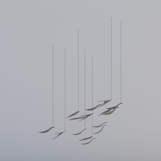 Điêu khắc đá nước hiện đại - đèn chùm hiện đại