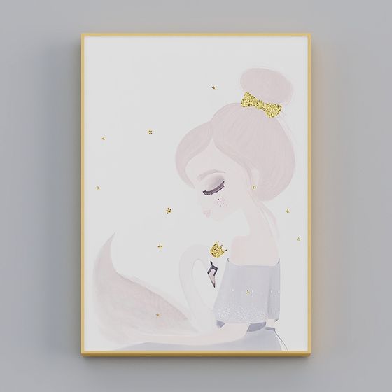 Charming Swan Princess 3D model