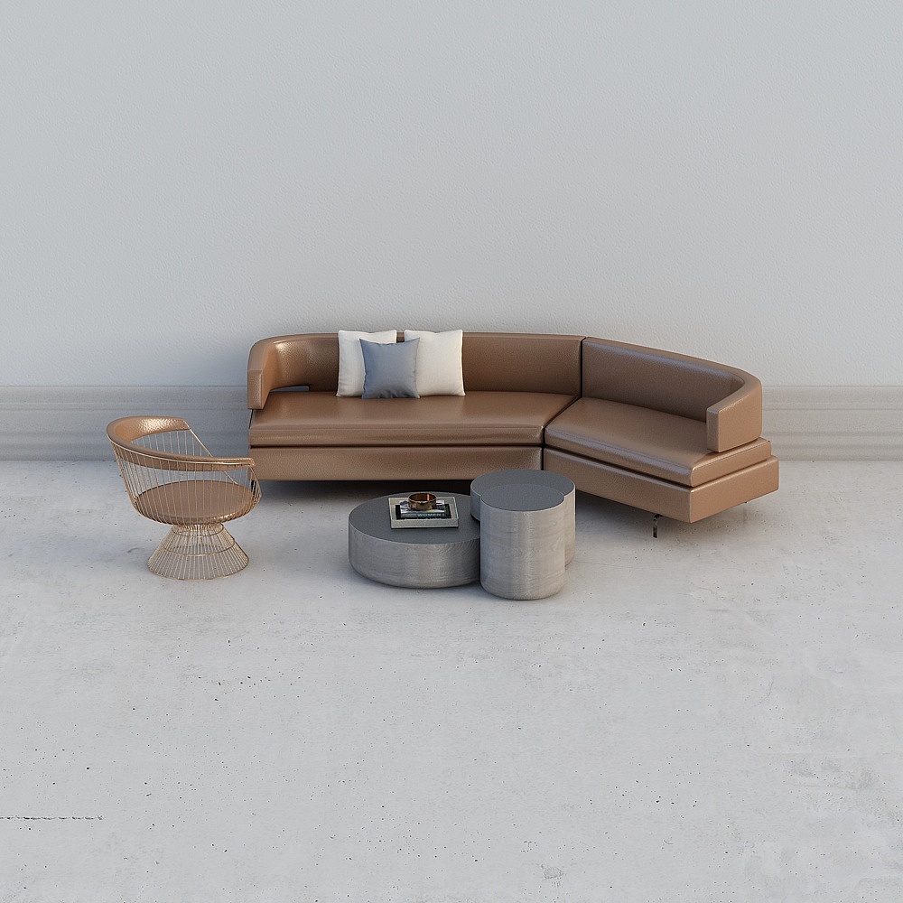 Modern Minimalist Sofa 3D model