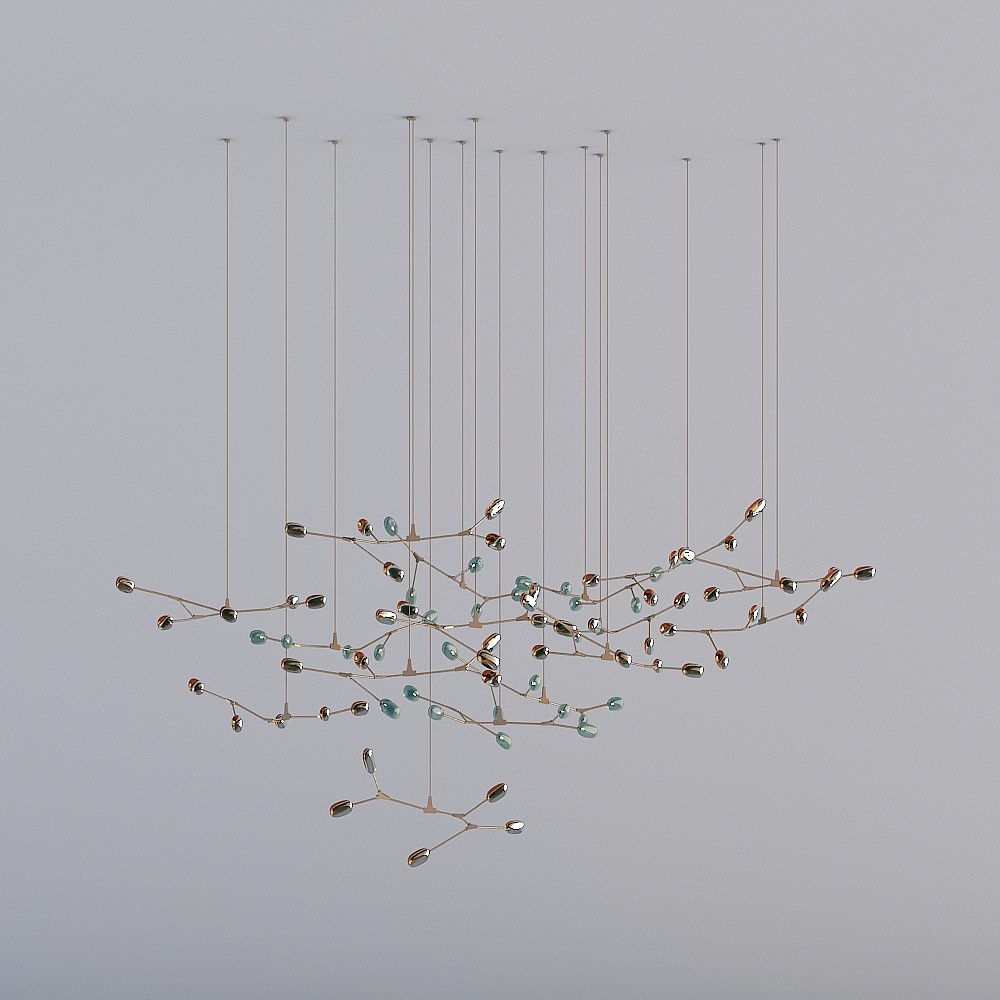 Phòng trà câu lạc bộ Trung Quốc mới - đèn chùm nghệ thuật