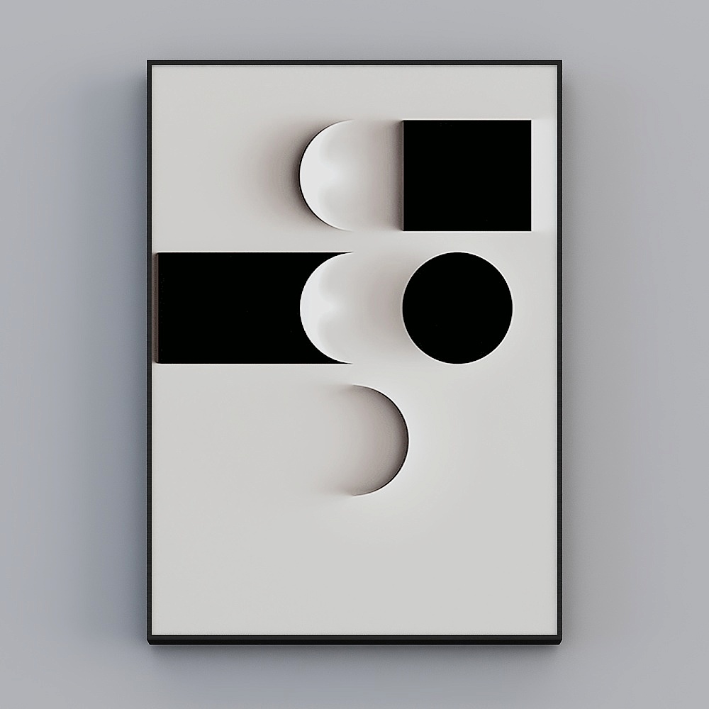 Atelier Heureux - Style nordique - Peinture Doodle Hyun Chambre de salon - Forme