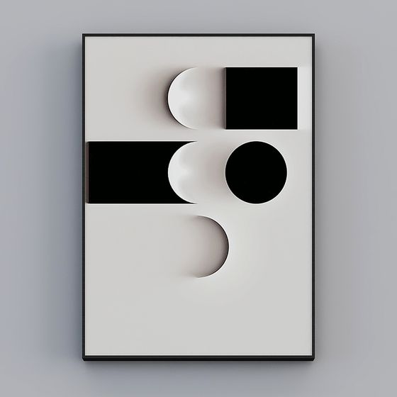 Atelier Heureux - Style nordique - Peinture Doodle Hyun Chambre de salon - Forme