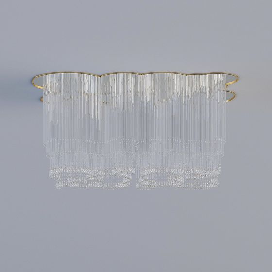 Crystal Cascade Chandelier 3D model