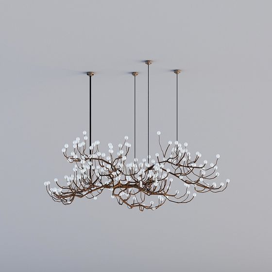 Stylish Branch Chandelier 3D model
