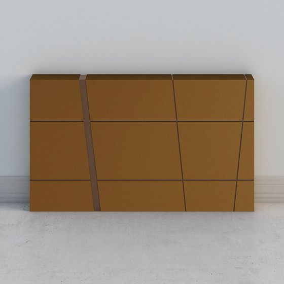 Modern Low-Poly 'City Window' Cabinet 3D model