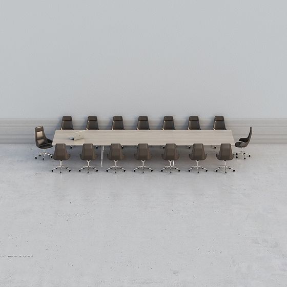 Modern Minimalist Meeting Room 3D model
