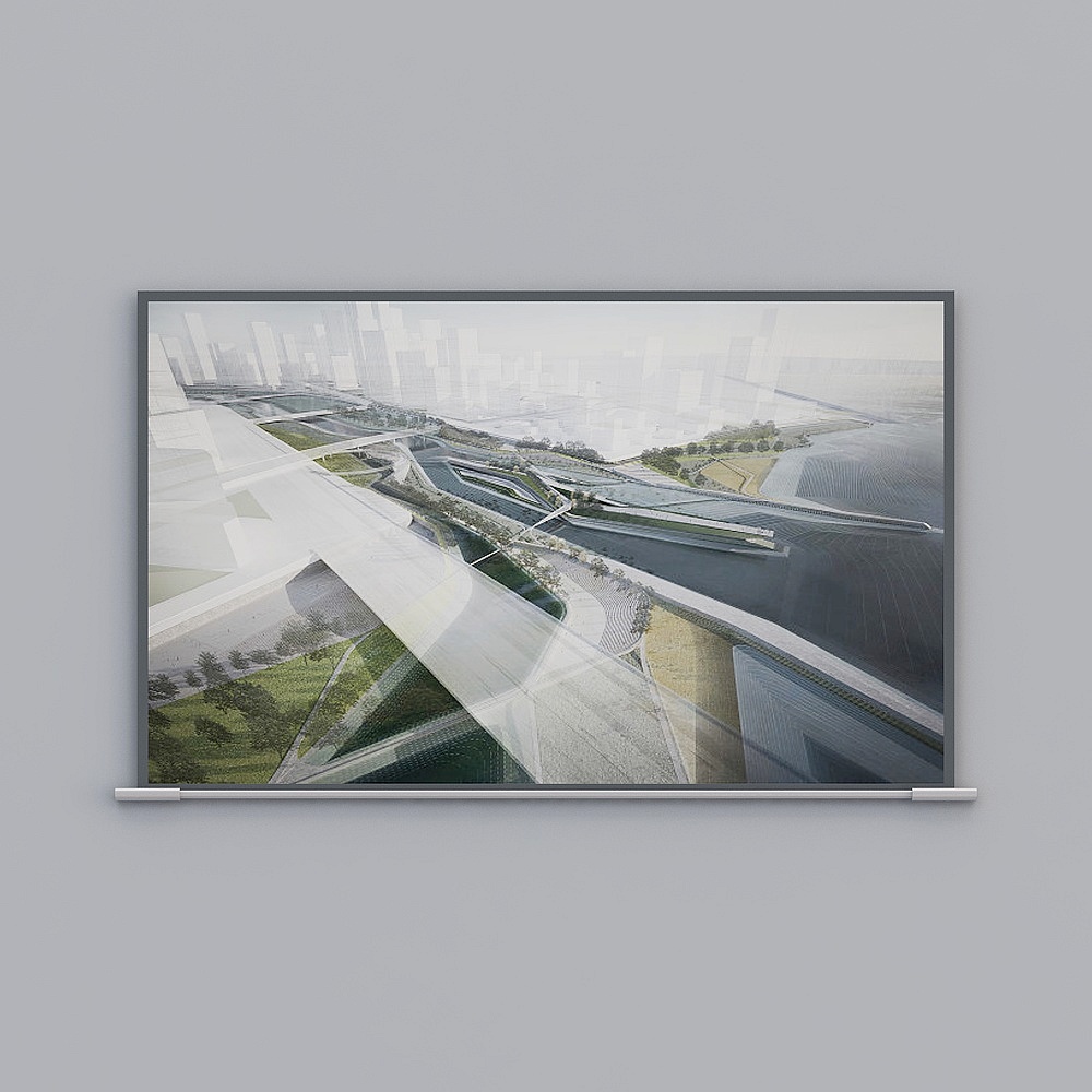 Modern meeting room-16-projection curtain