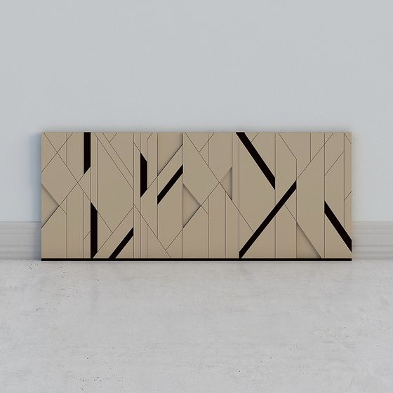 Stylish Abstract Geometric Wall Decor 3D model