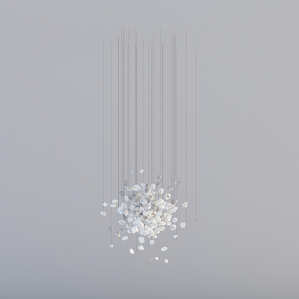 Crystal Rain 3D model - Modern Art Chandelier
