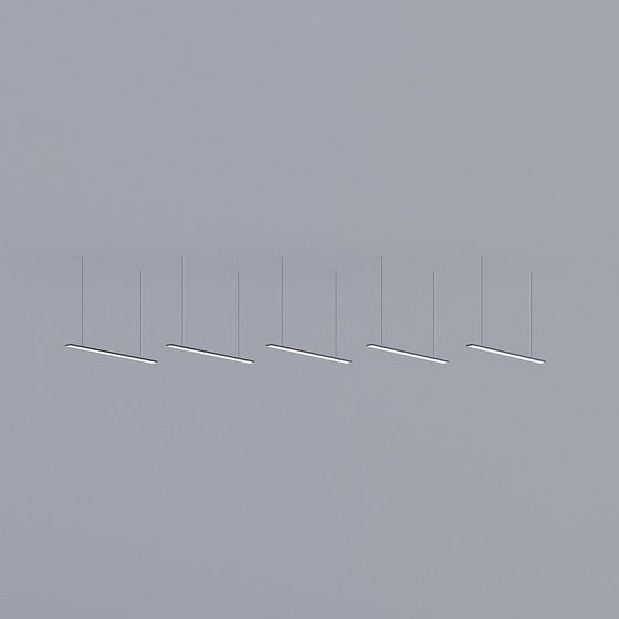 Elegant Low-Poly LED Pendant Light 3D model