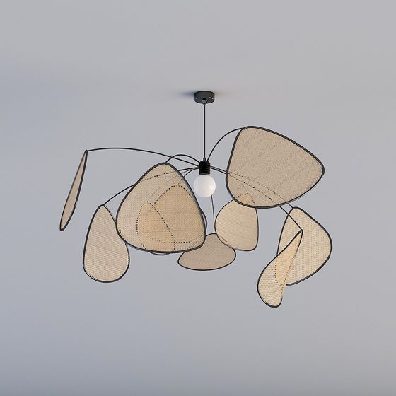 Elegant Low Poly Chandelier 3D model