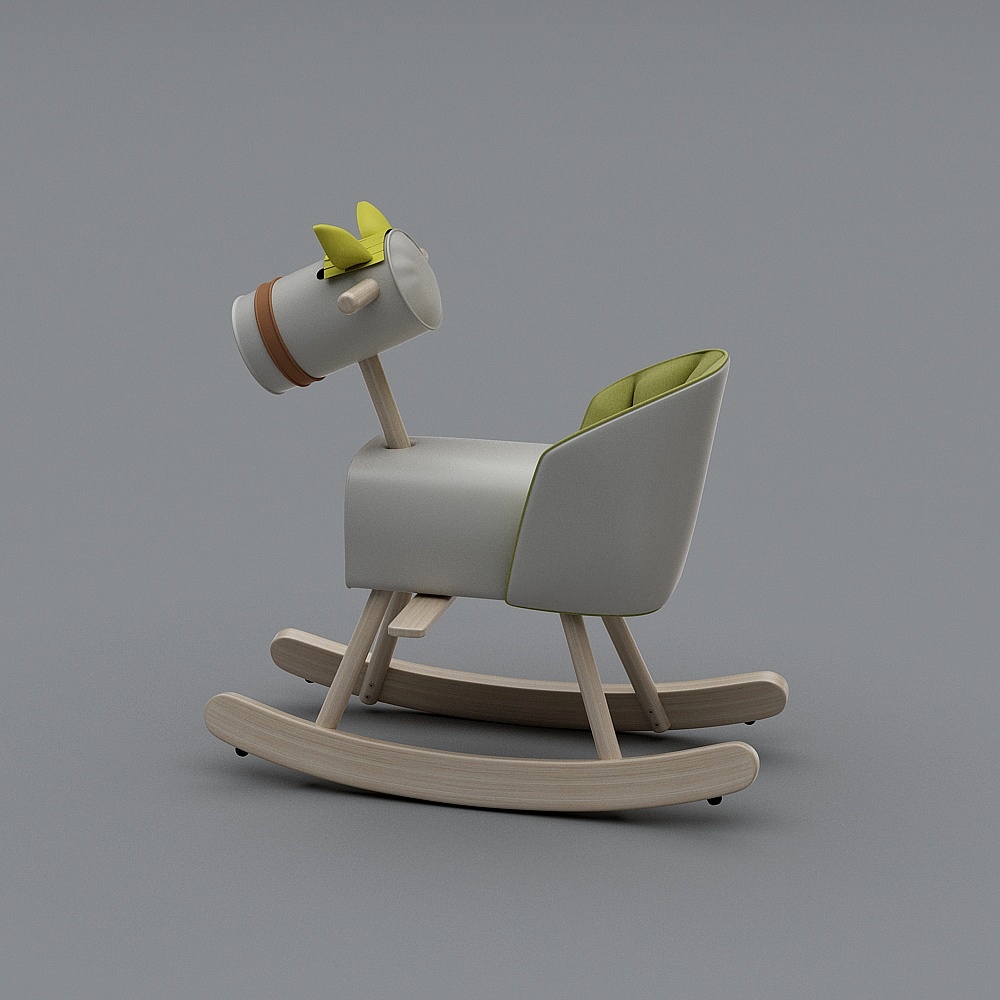 新中式酒店客房-兒童木馬