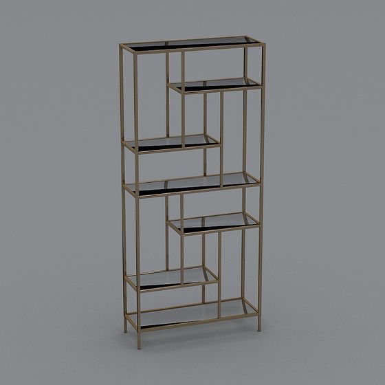 Elegant Metal Bookshelf 3D model