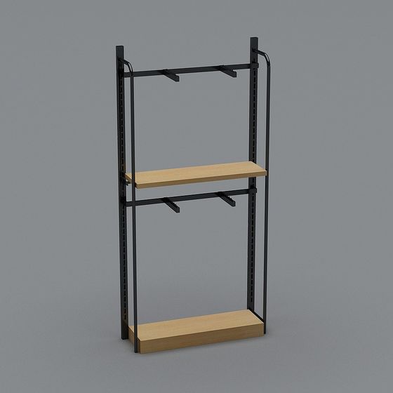 Tienda de ropa para hombres estilo industrial- perchero de exhibición