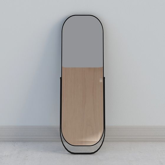 Elegant Oval Mirror Frame 3D model