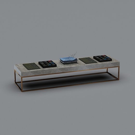 Elegant Marble Coffee Table 3D model