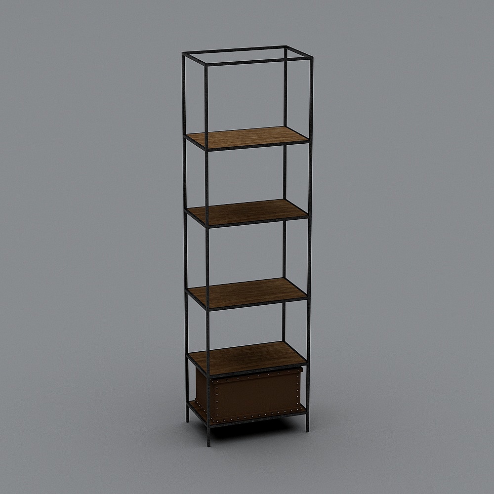 Industrial style clothing store display rack