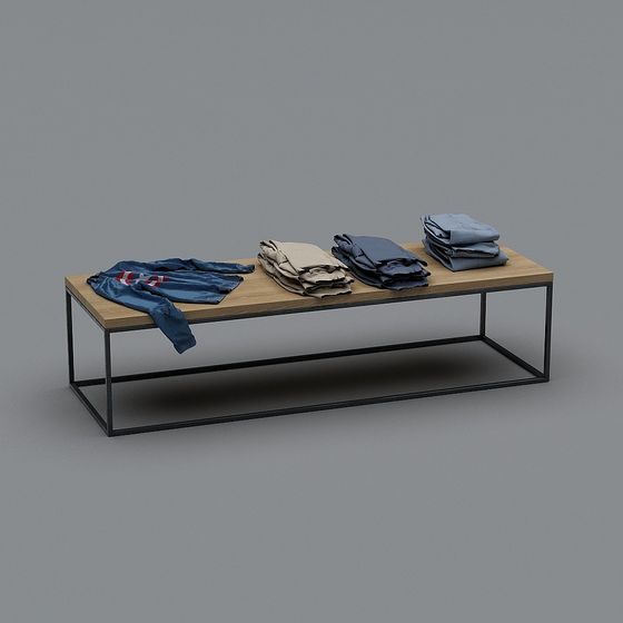 Industrial Style Coffee Table 3D model