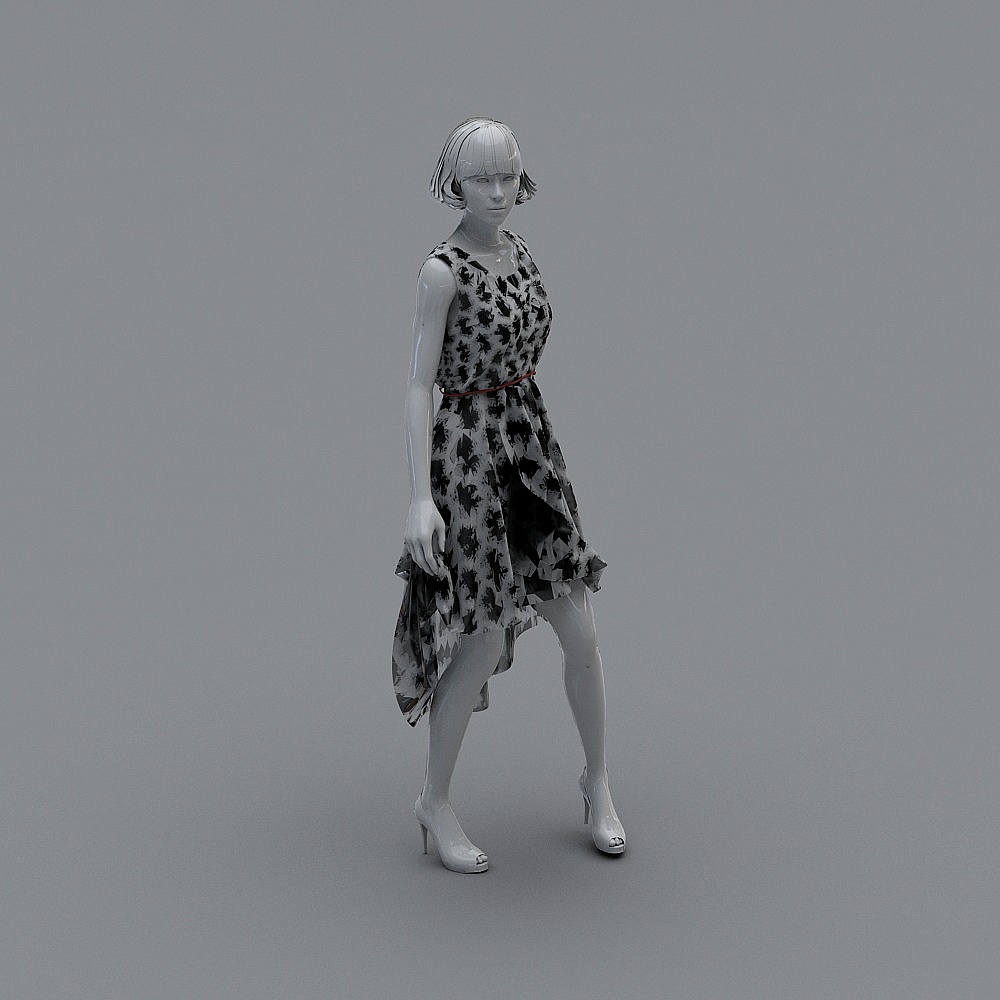 Modern minimalist fashion store - model