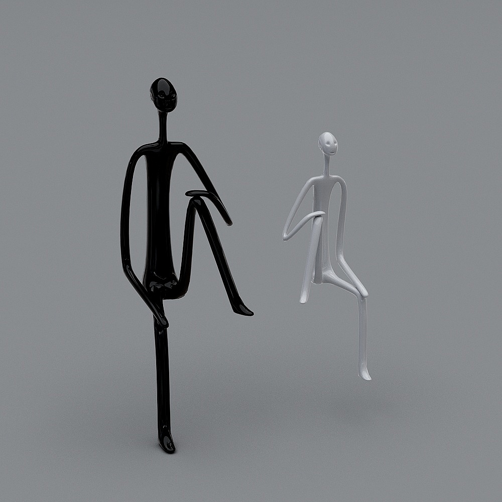 Low-Poly Human Sculpture 3D model Collection