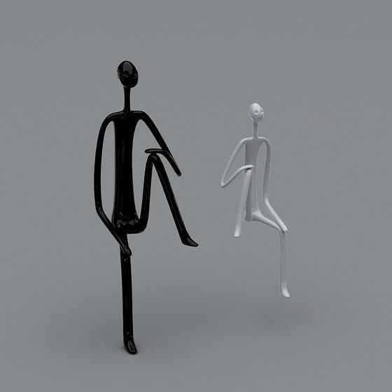 Low-Poly Human Sculpture 3D model Collection