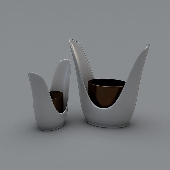 Petal Lamp Low Polygon 3D model