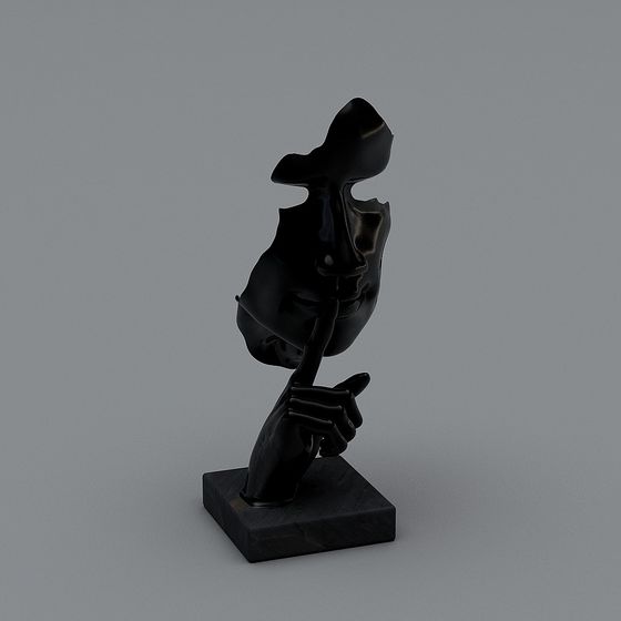 Abstract Thinker 3D Model