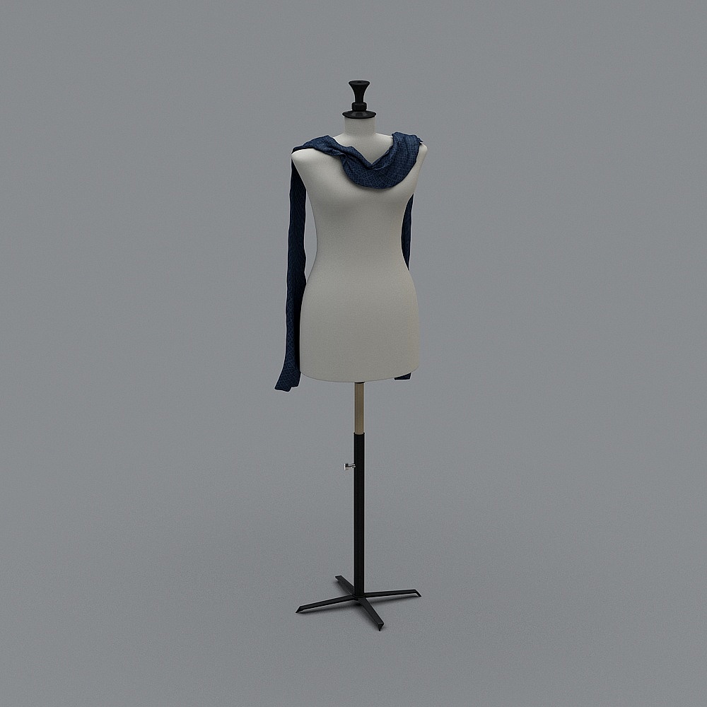 Modern luxury clothing store - model