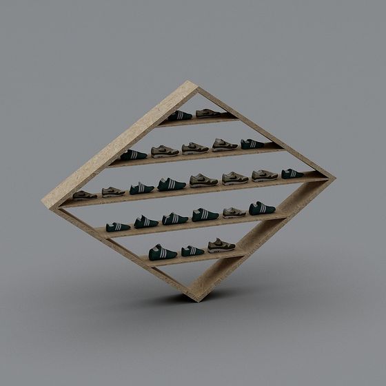 Stunning Diamond Shoe Rack 3D model