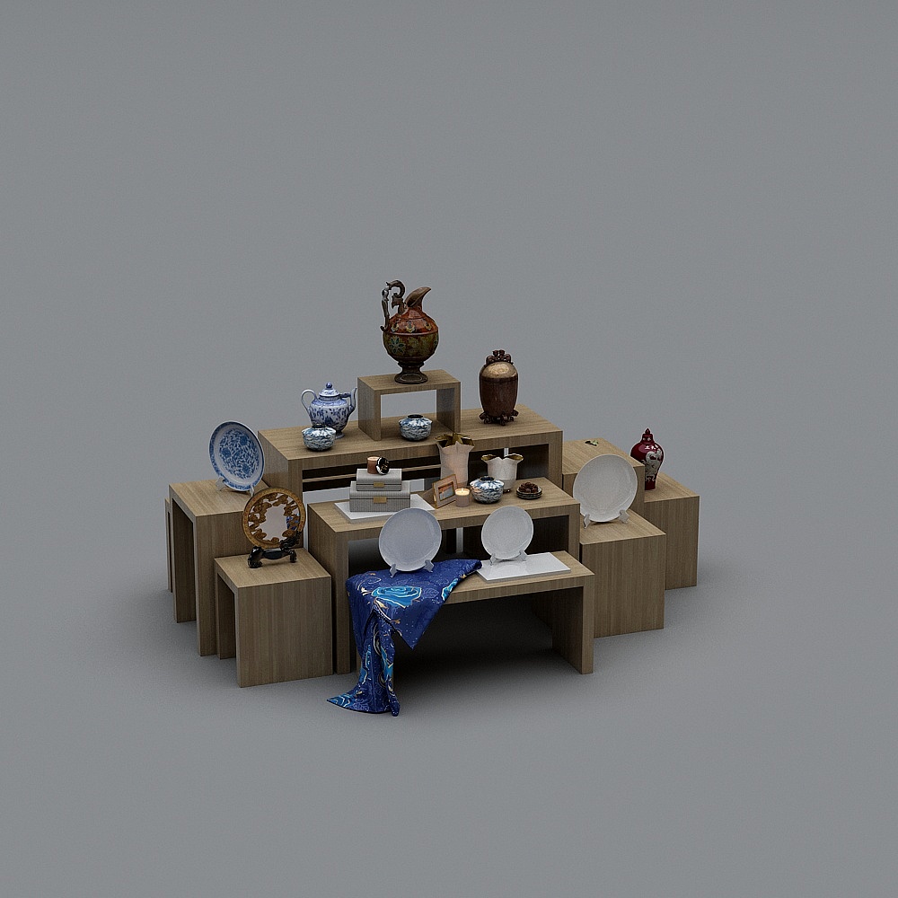 Combinación de accesorios decorativos para museo de estilo chino nuevo